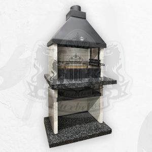 Печь барбекю Полированная Монохром